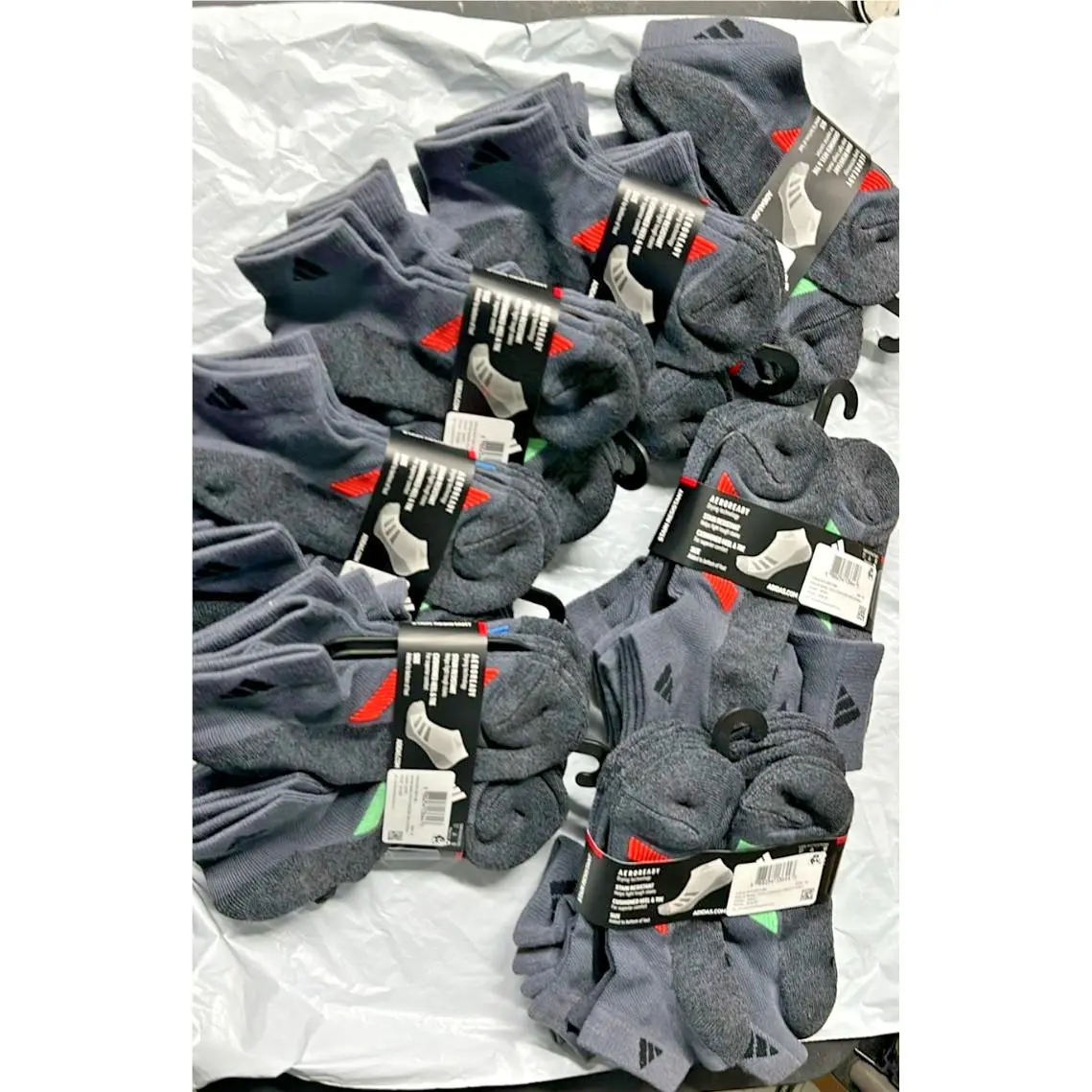 7X Adidas Boys’ Low-cut Cushioned Socks – 6-Pack Sets – Youth Shoe Size 13C–4Y