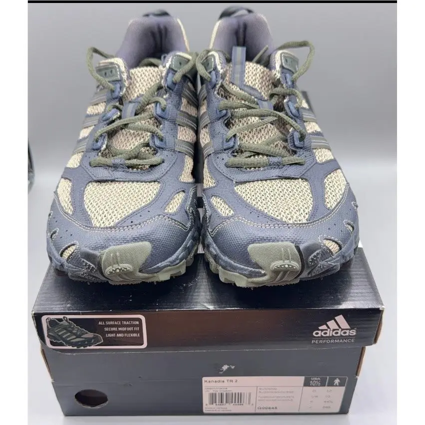 Adidas Mens 10.5 Kanadia TR 2 Trail Running Shoes Brown Hiking Sneakers Gorpcore