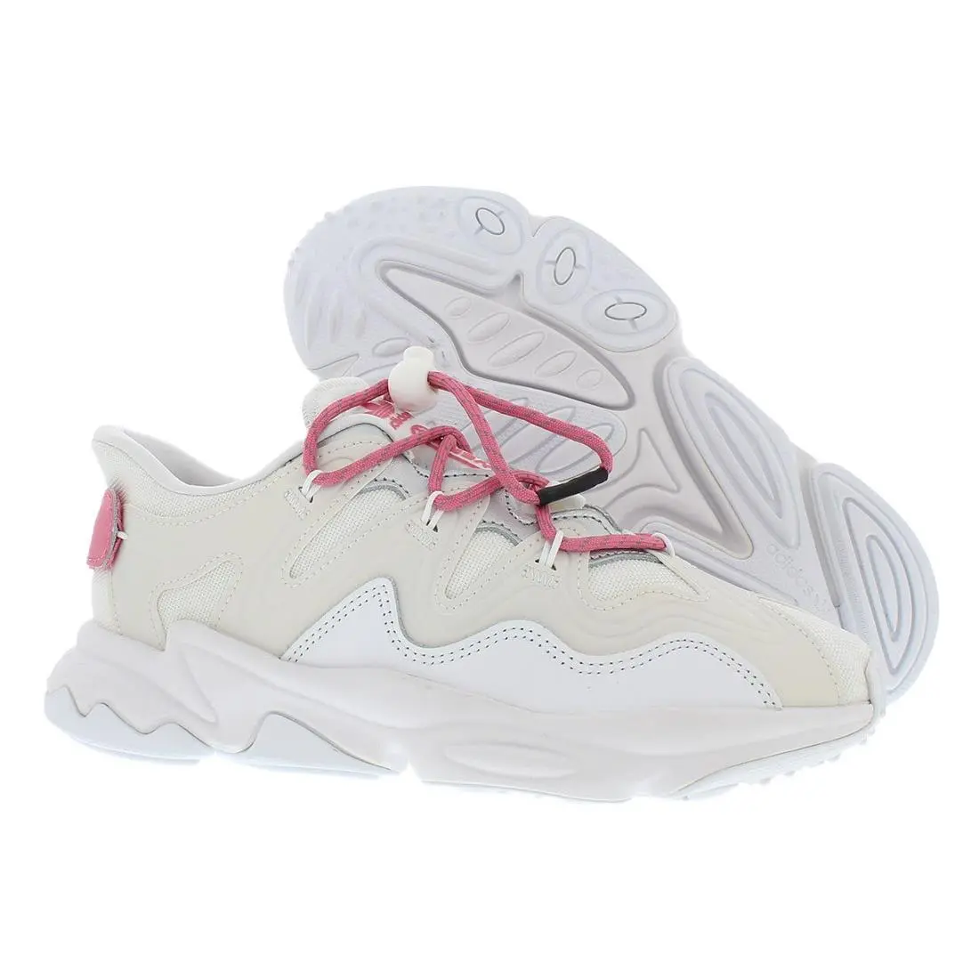 Adidas Ozweego Plus Womens Shoes Size 8.5 Color: White/off-white/pink - White/Off-White/Pink, Main: Off-White