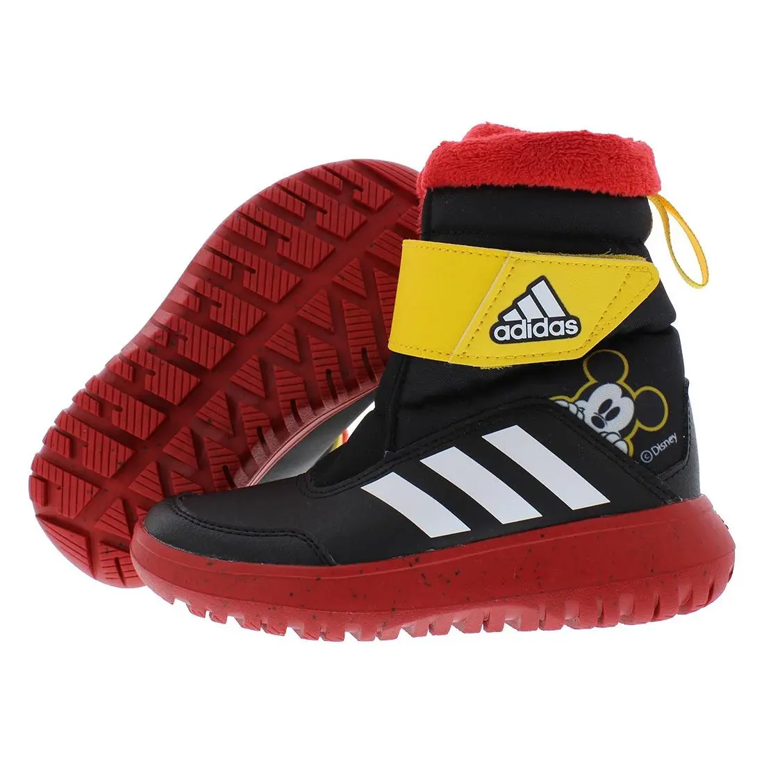 Adidas Winterplay Mickey Boots PS Boys Shoes Size 11 Color: Black/white/scarlet