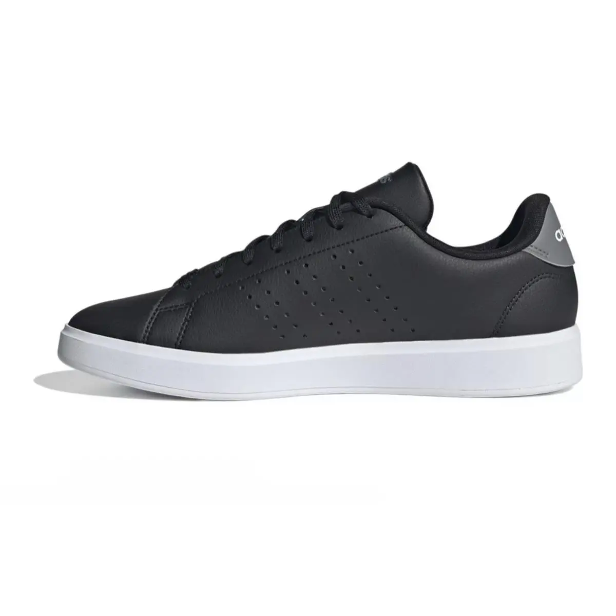 Adidas Advantage 2.0 Shoes Mens Size 7 White Black Grey Tennis Lace Up Cloudfoam