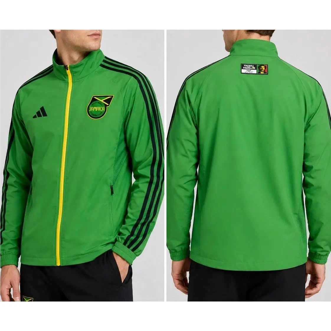 Jamaica Football Federation Jacket Bob Marley Green Mens XL JV8195 by Adidas