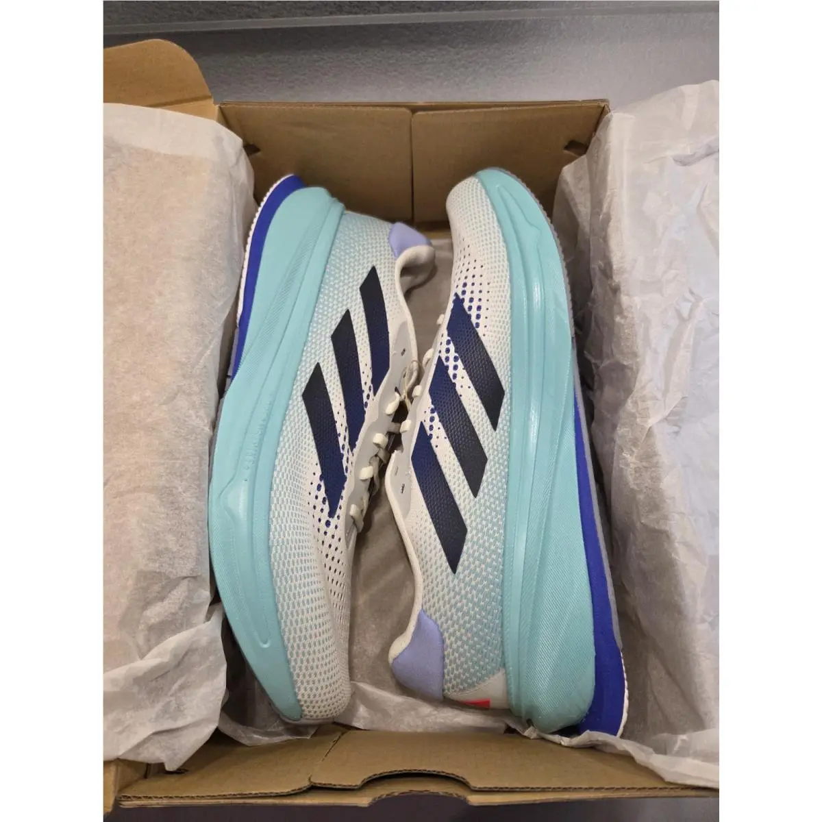 Adidas Men`s Supernova Rise Lucid Blue Flash Aqua Size 11.5