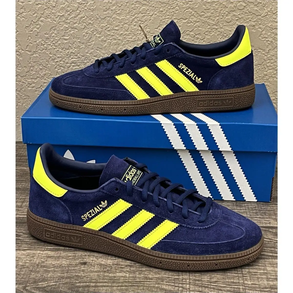 Adidas Handball Spezial Men`s Victory Blue Color Suede Shoes Size-8
