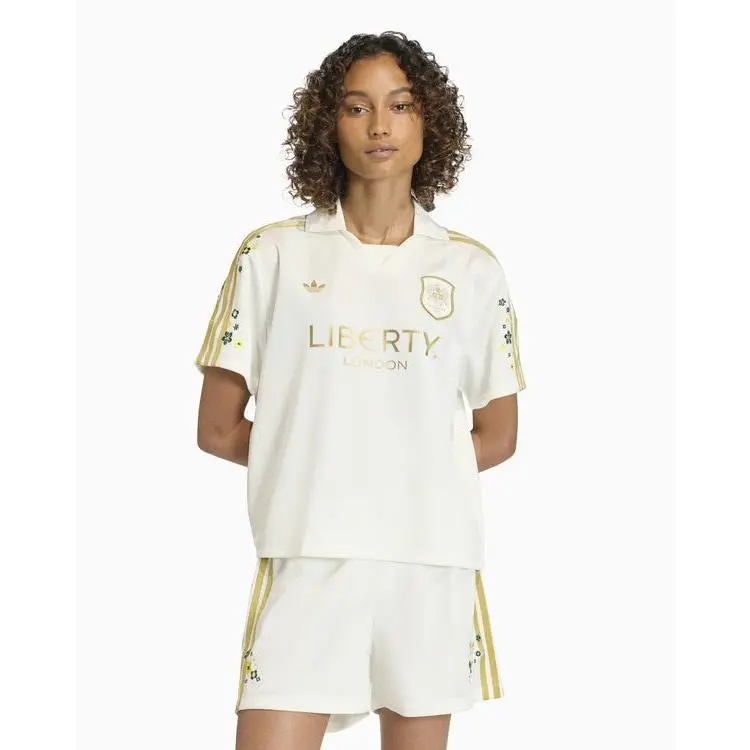 Liberty London 2 Piece Soccer Footfall Set White Floral XL Activewear by Adidas