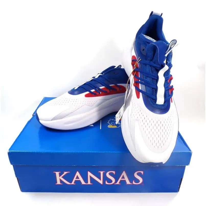 Adidas Alphaboost V2 University of Kansas PE TI Basketball Shoes Size 12