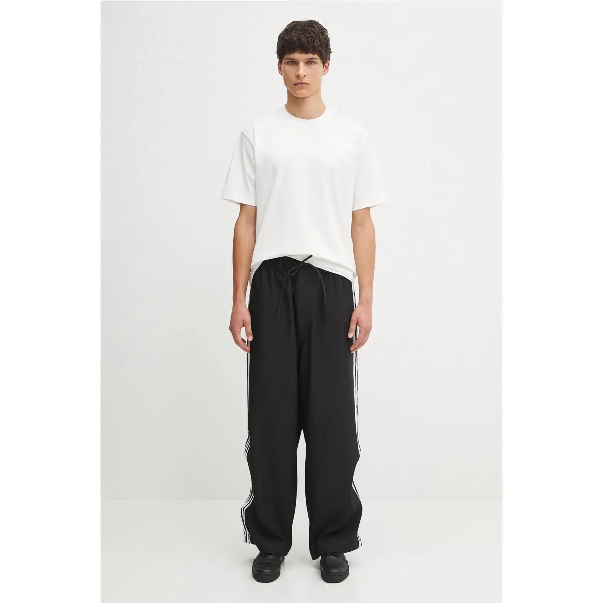 Y-3 Sport Uniform Pants Black Wide Leg 3 Stripe w/ Underwire Unisex Men M by Adidas
