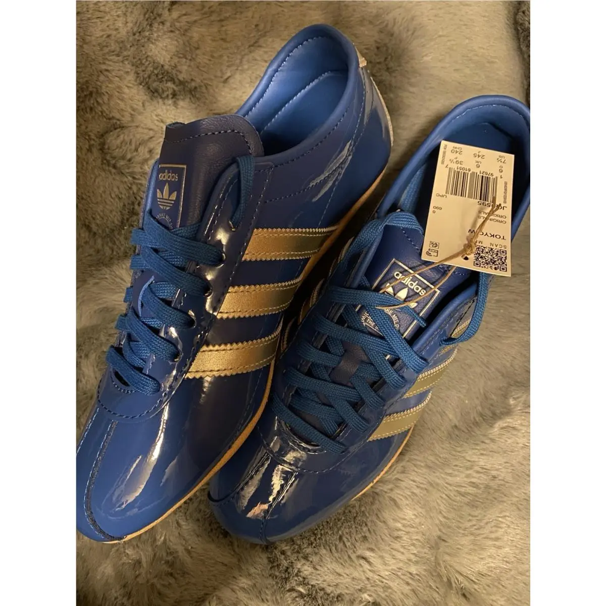 Adidas 7.5 Women Tokyo Blue/silver Sneaker