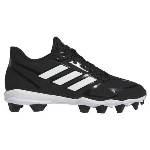 Adidas Men 10.5 Icon 8 Mid MD Molded Baseball Cleats Black White EU 44 2/3