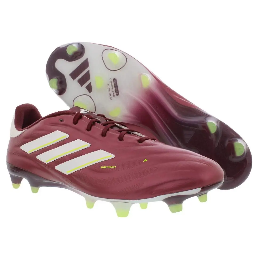 Adidas Copa Pure 2 Elite Firm Ground Unisex Shoes Size 10 Color: - Burgundy/White/Yellow, Main: Red