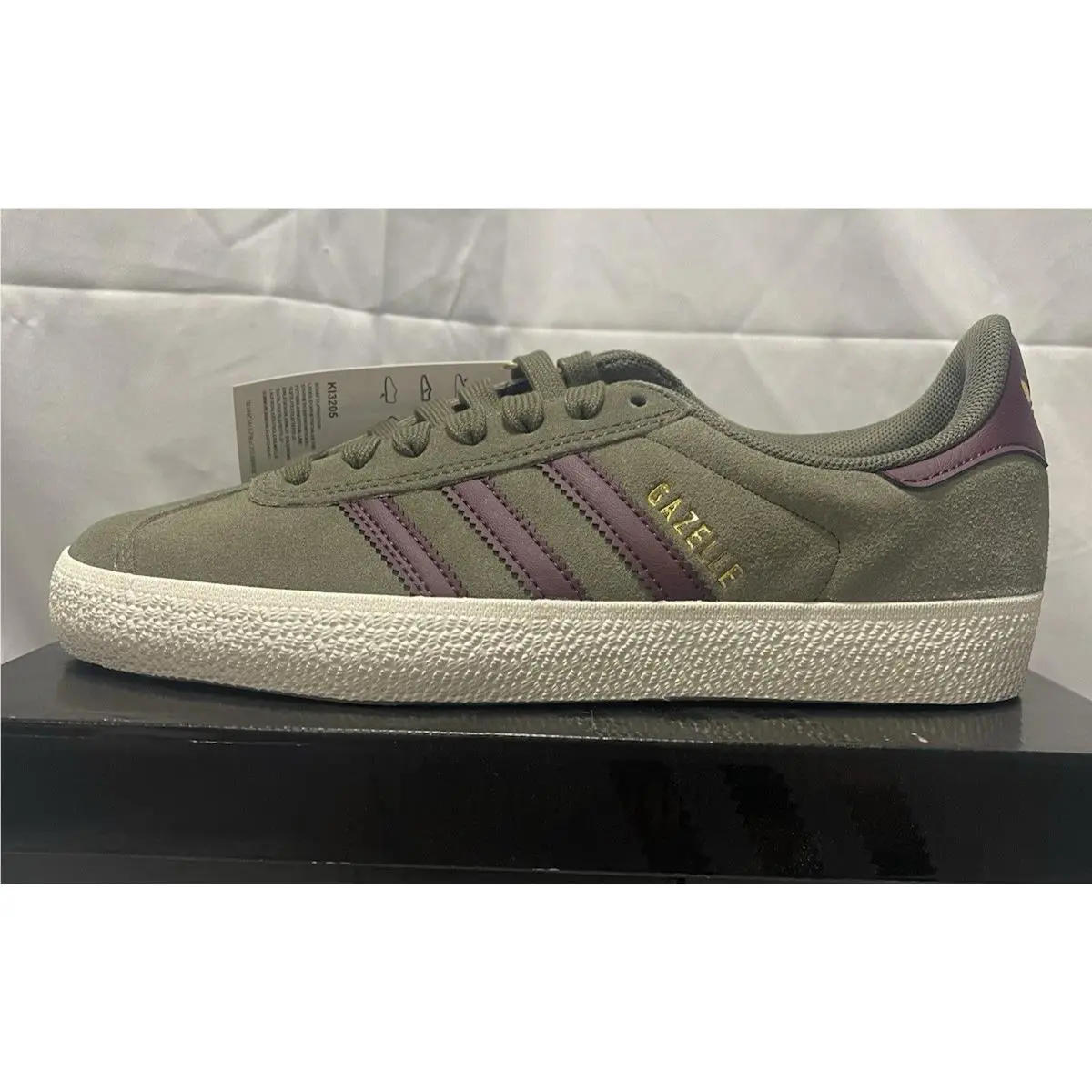 Adidas Gazelle Adv Olive Maroon Suede Shoes Women`s 7.5 KI3205