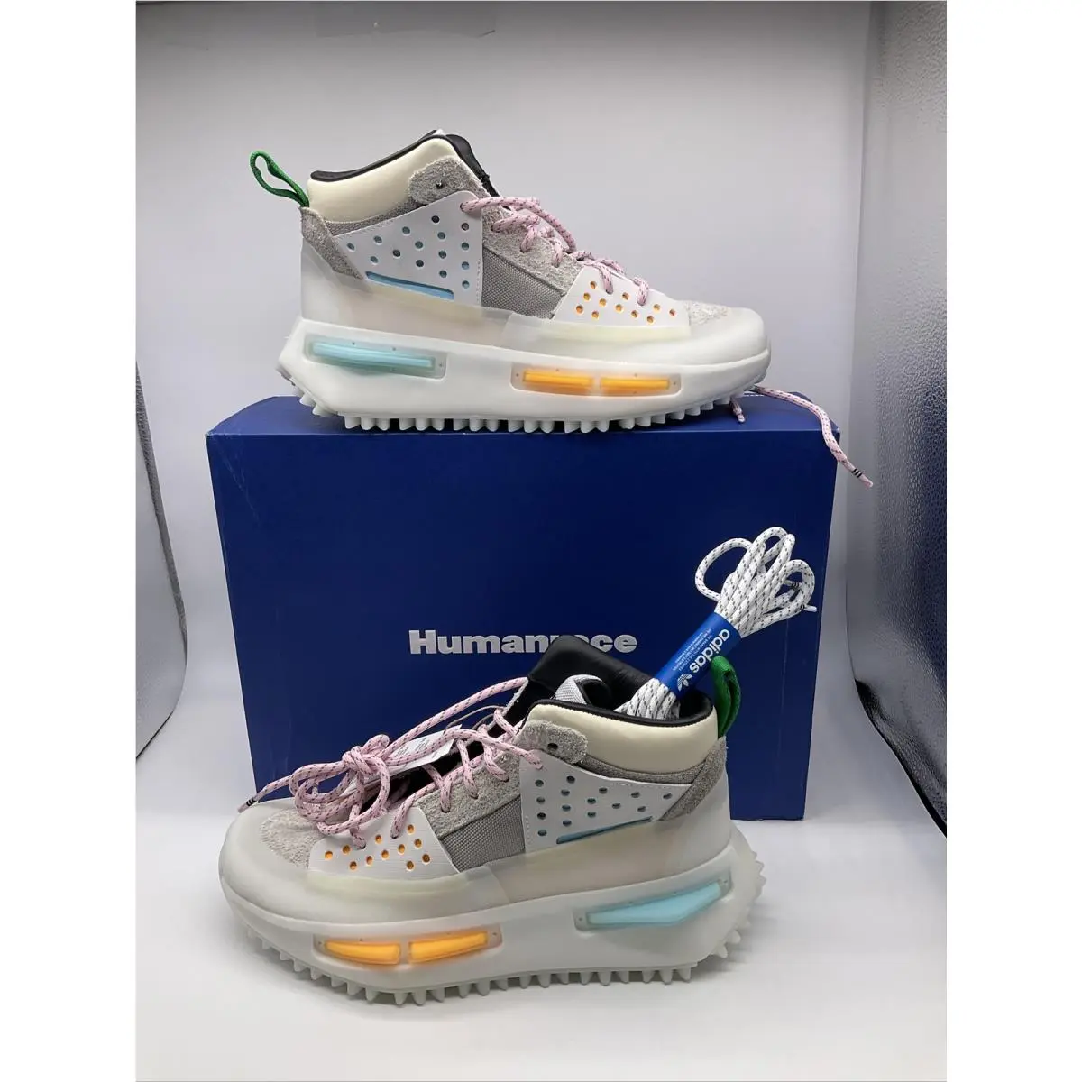 Adidas Pharrell HU Nmd S1 Ryat Core White Shoes GV6640 Unisex Men 10.5/ W 11.5