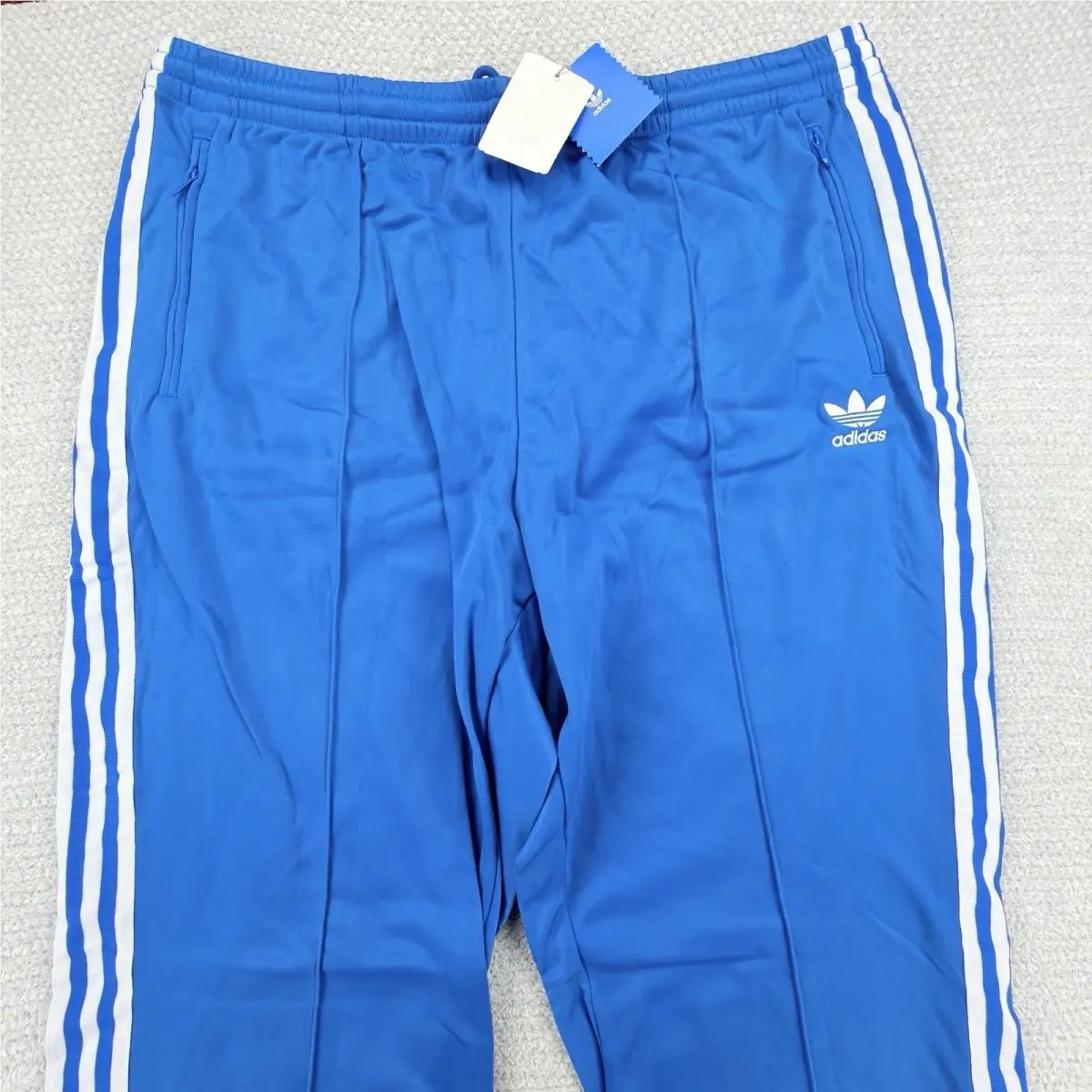 Vintage Adidas Pleated Superstar Track Pants Mens 2XL Blue Moon Baggy Y2K