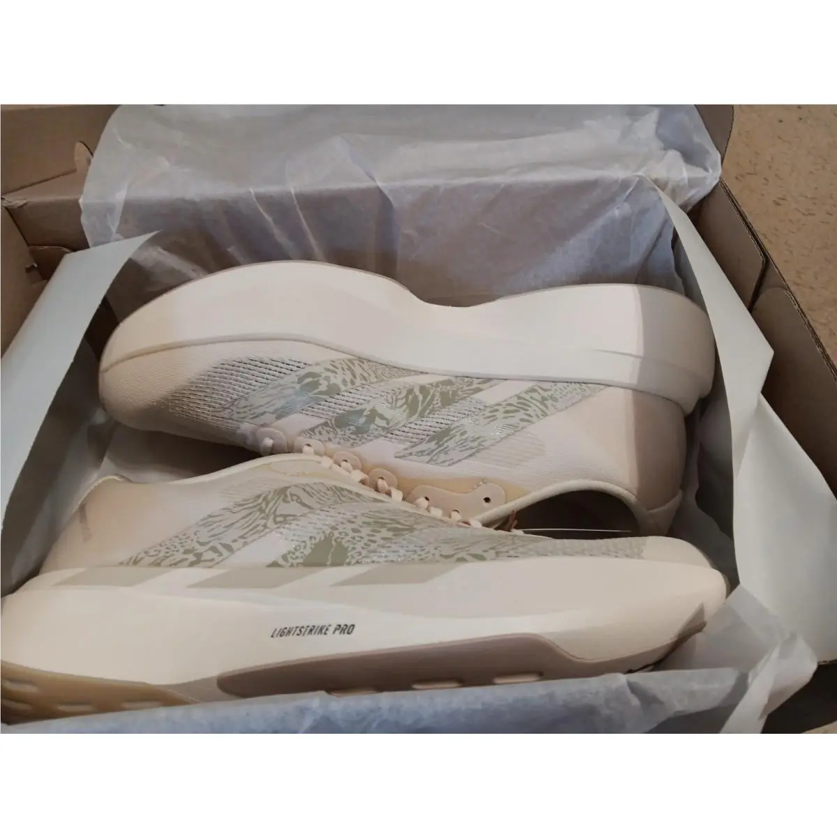 Women`s Adidas Adizero Evo SL W Running Shoes Size 9 Wonder White KI6951