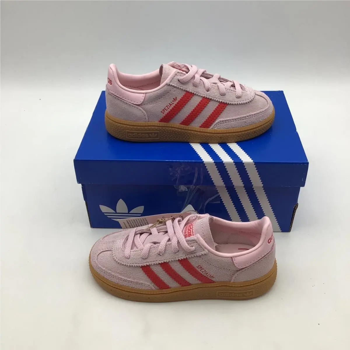 Adidas Handball Spezial EL I Kids Clear Pink Red Gum Sneakers KJ7979 Size 9K