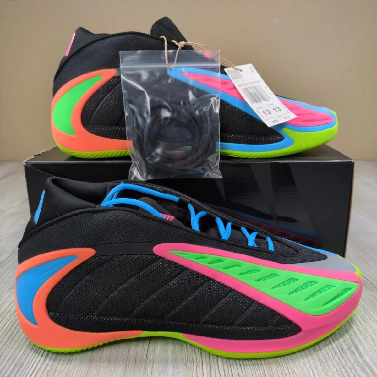Adidas AE 2 Basketball Shoes Black Multi-color Mens Size 12 KK0645