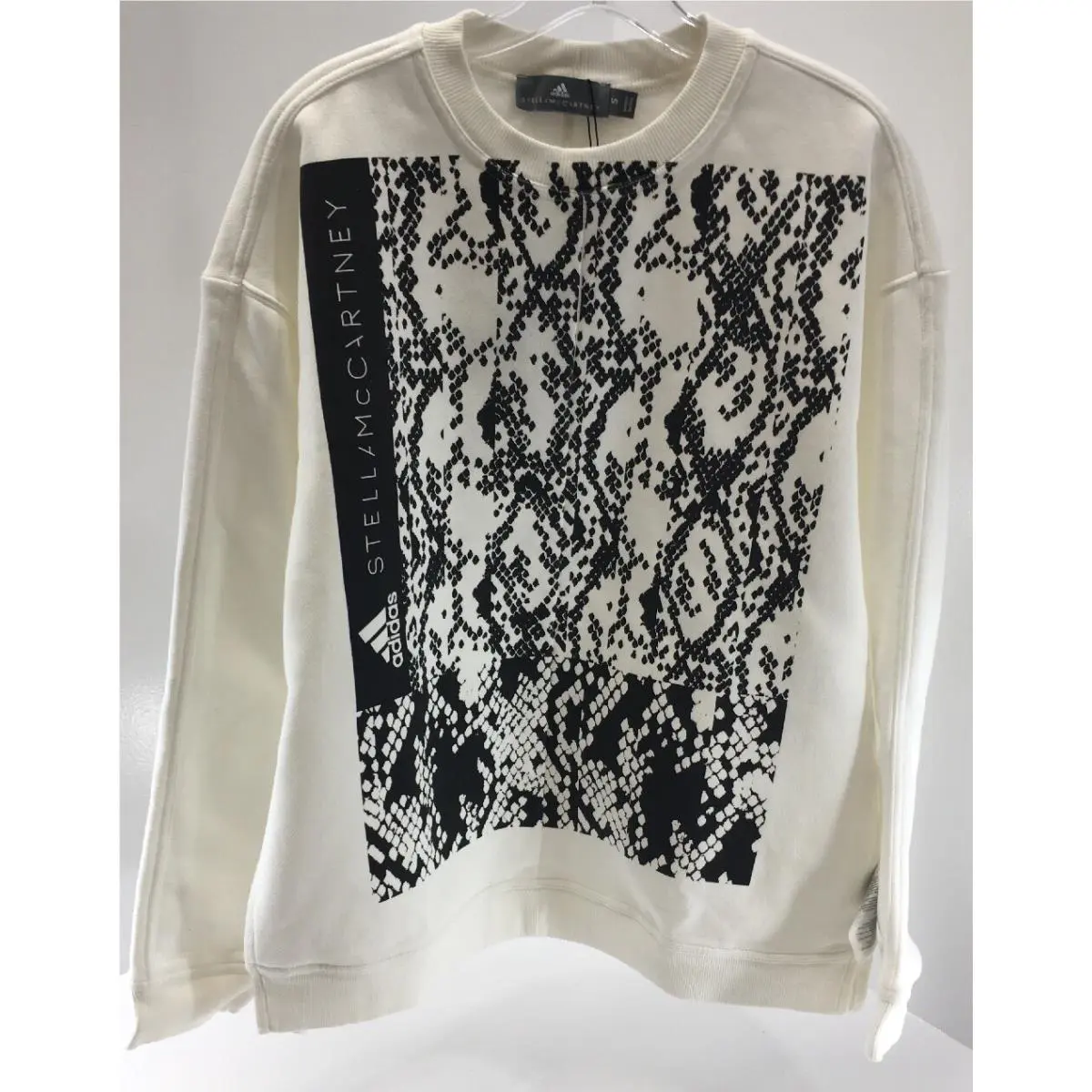 Adidas Womens Long Sleeve “stella Mccartney” Logo Sweatshirt Cream Small