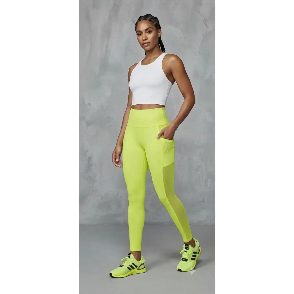 Adidas Leggings Ivy Park Capri Cycling Power Tight Lime Yellow Neon Small