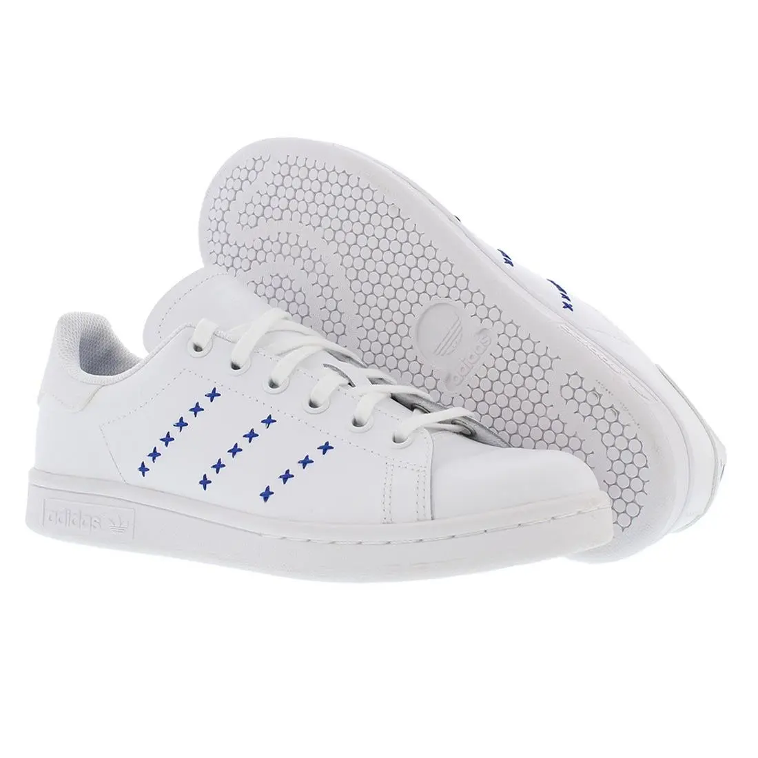 Adidas Stan Smith Boys Shoes Size 5 Color: White/blue