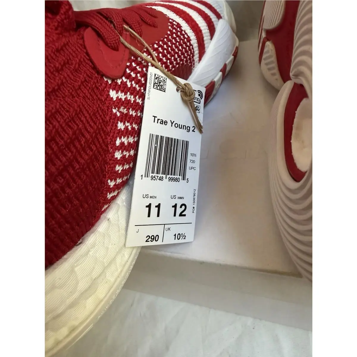 Adidas shoes - adidas Trae Young 2 - Trae Young - H03845 - Red And White (UPC: 195748999775) 4