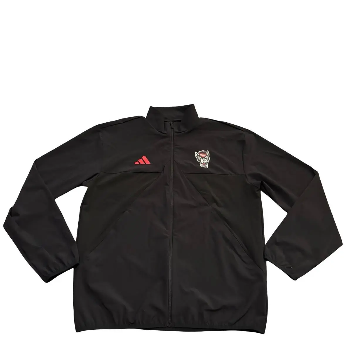 NC State Wolfpack Tiro Tech Track Jacket Mens Medium Black KD5374 by Adidas