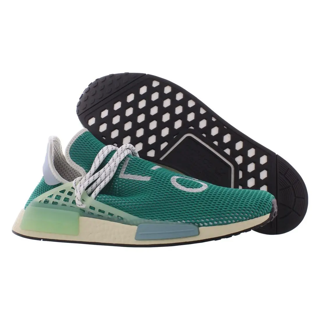 Adidas Originals Pw Hu Nmd Mens Shoes Size 5 Color: Emerald/egret