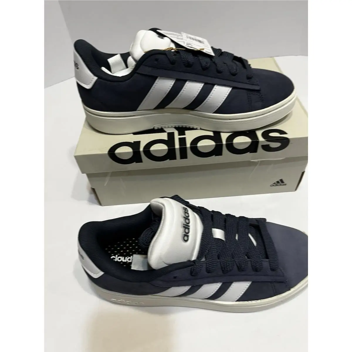 Men’s Adidas Grand Court Alpha 00s Blue White Sneaker Sz 10