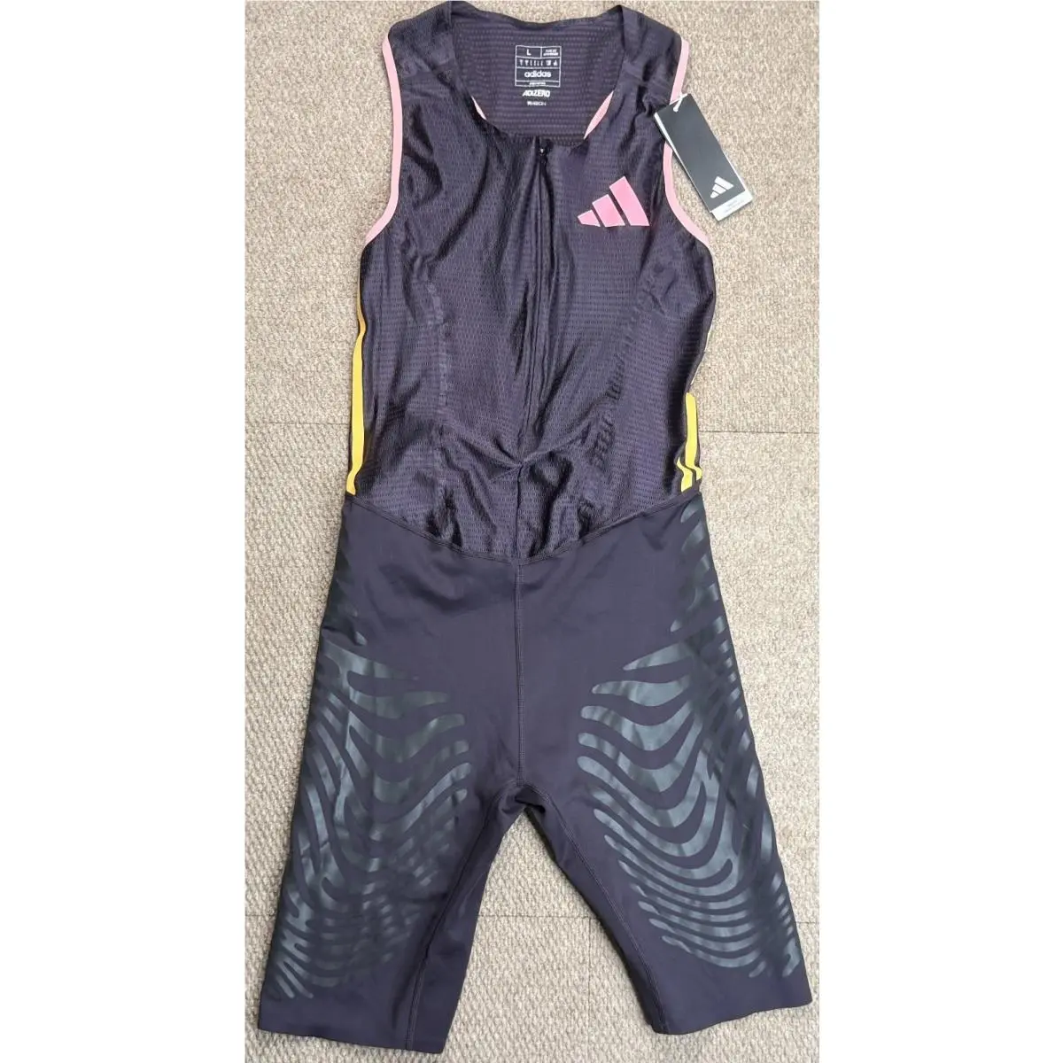 Adidas Adizero Promo Rheon Running Carrera Tight Fit Sleeve Suit Size Large