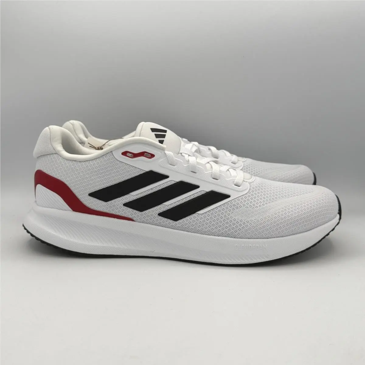 Adidas Runfalcon 5 Running Shoes Mens 12 White Black Red IE8818 Cloudfoam Mesh