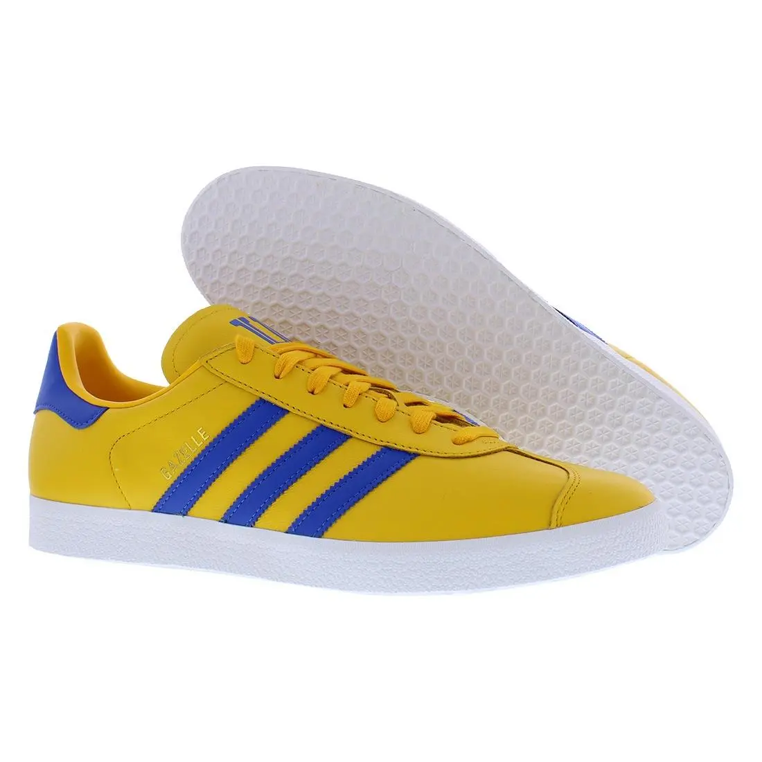 Adidas Gazelle Mens Shoes Size 12 Color: Team College Gold/blue/footwear White