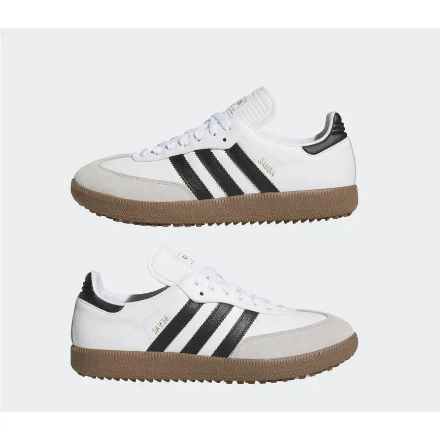 Adidas Mens Sz 7/ Womens 8 Samba Spikeless Golf White Black Gum JH6149 Nby