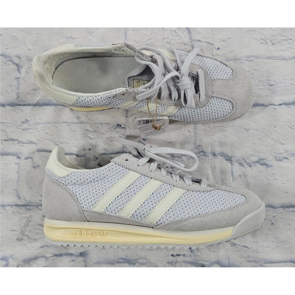 Adidas SL 72 RS Sneakers Mens 7.5 Grey Knit Suede Retro Runner JR8773