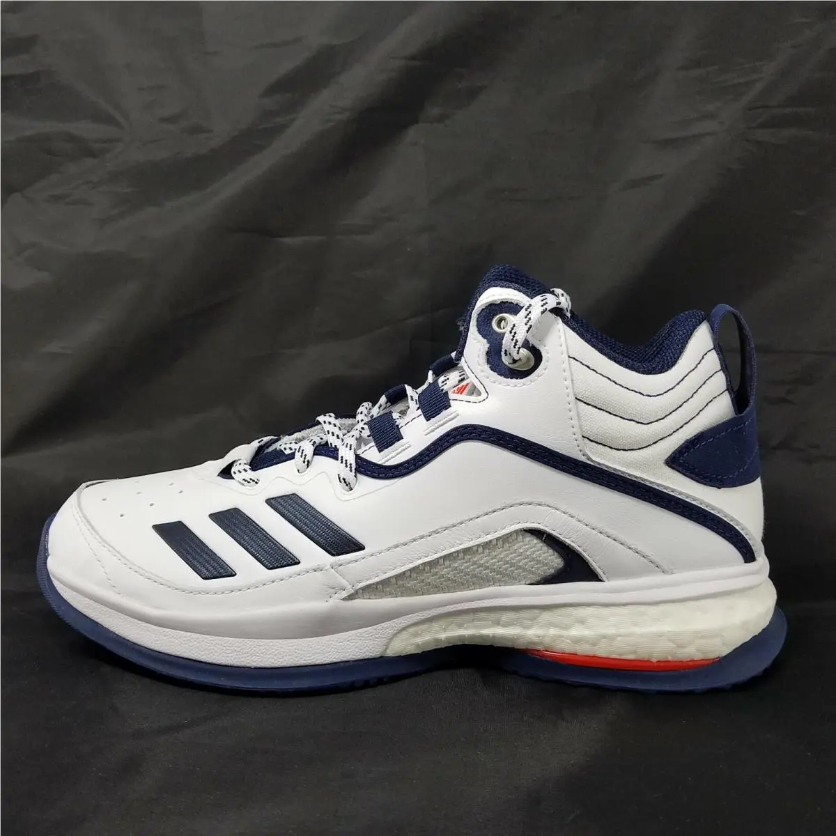 Adidas Icon 6 Turf Baseball Shoes White Navy - Men`s Size 8 - EG7598