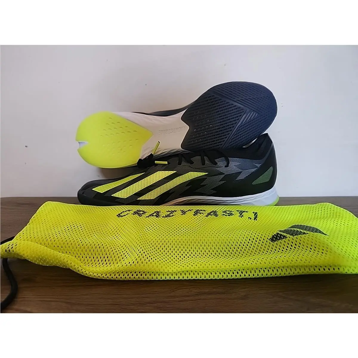 Adidas X Crazyfast Inj.1 In Men`s Size 12 Aheletic Shoes Carbon Black/green