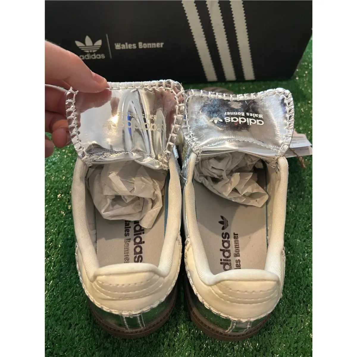 Adidas shoes - Wales Bonner Samba Silver Metallic IG8181 - Silver 5