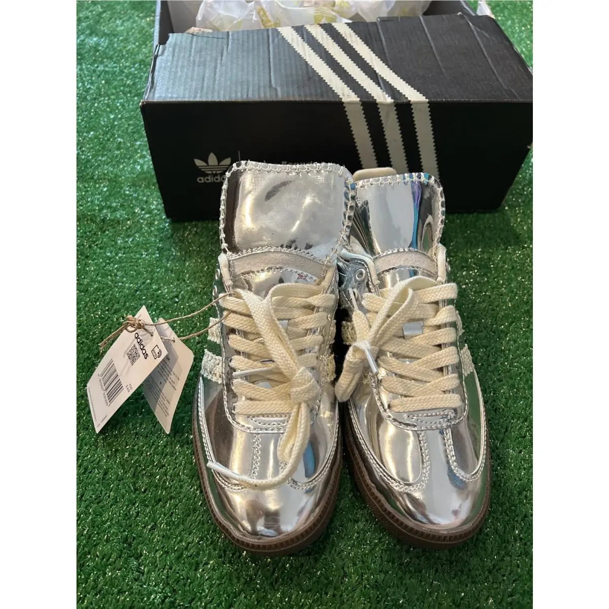 Adidas shoes - Wales Bonner Samba Silver Metallic IG8181 - Silver 7