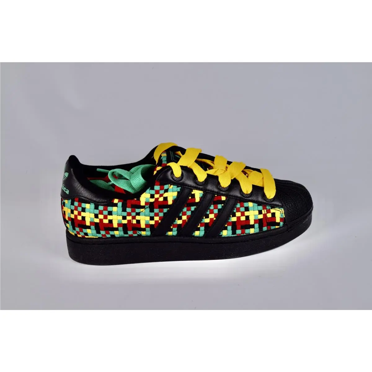 Adidas Men`s Superstar II Jamacia Bob Marley IH9785 Black Walking Shoes Size 5.5