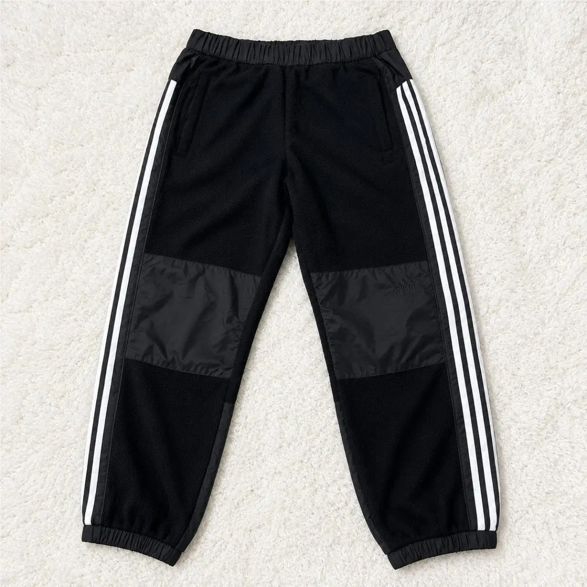 x Atmos HB Track Pants Mens M Jaspo Black 3 Stripe Terry Joggers by Adidas