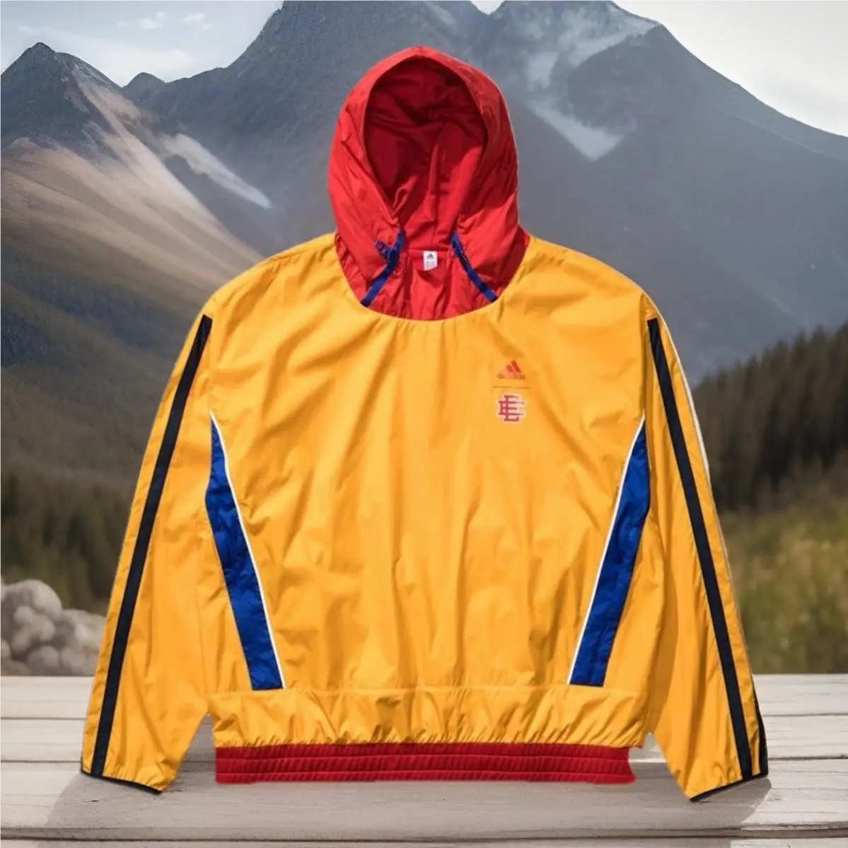 x Eric Emanuel Mcdonald’s Hoodie Windbreaker Jacket Yellow Red H16555 S by Adidas