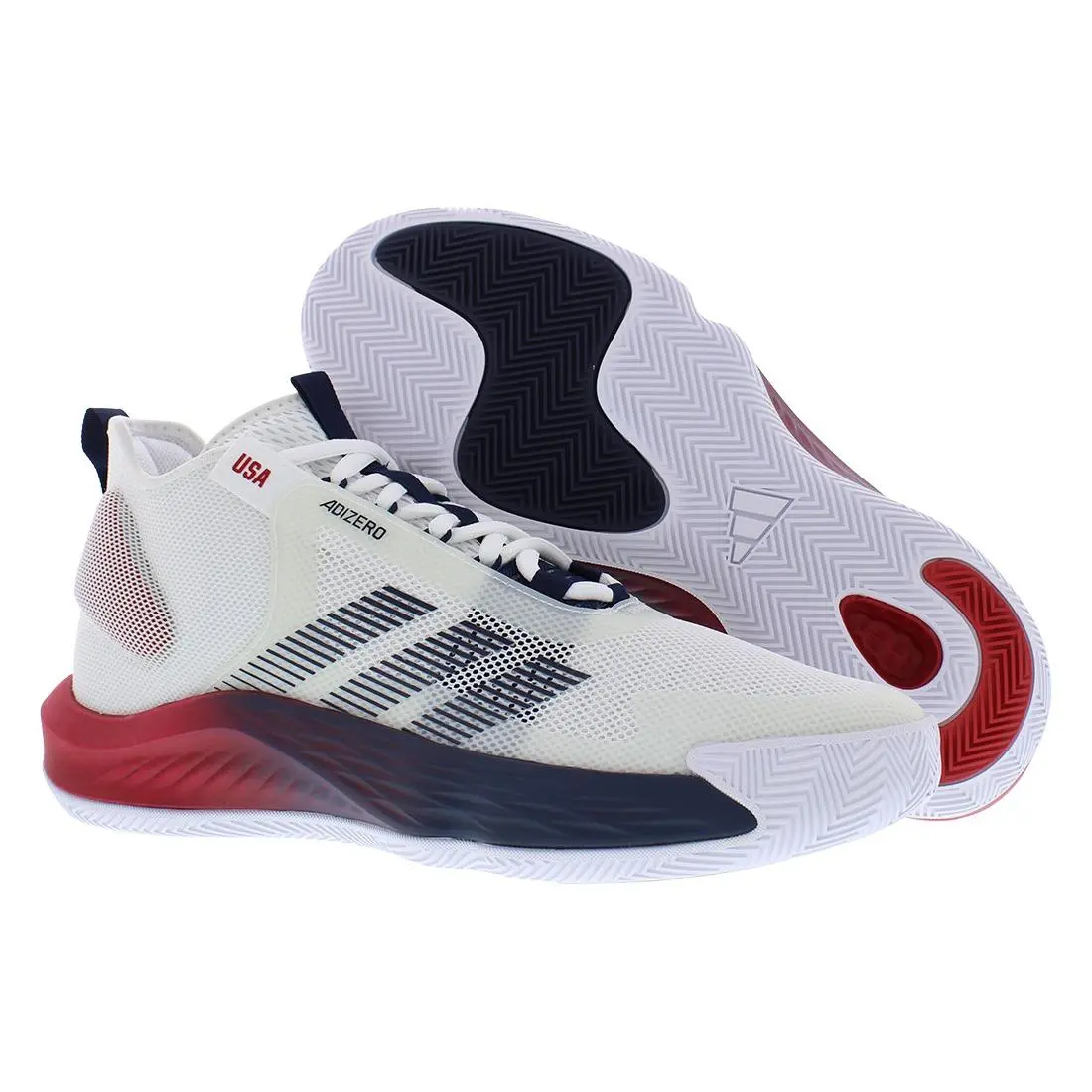Adidas SM Adizero Select Fiba Unisex Shoes Size 12 Color: White/navy