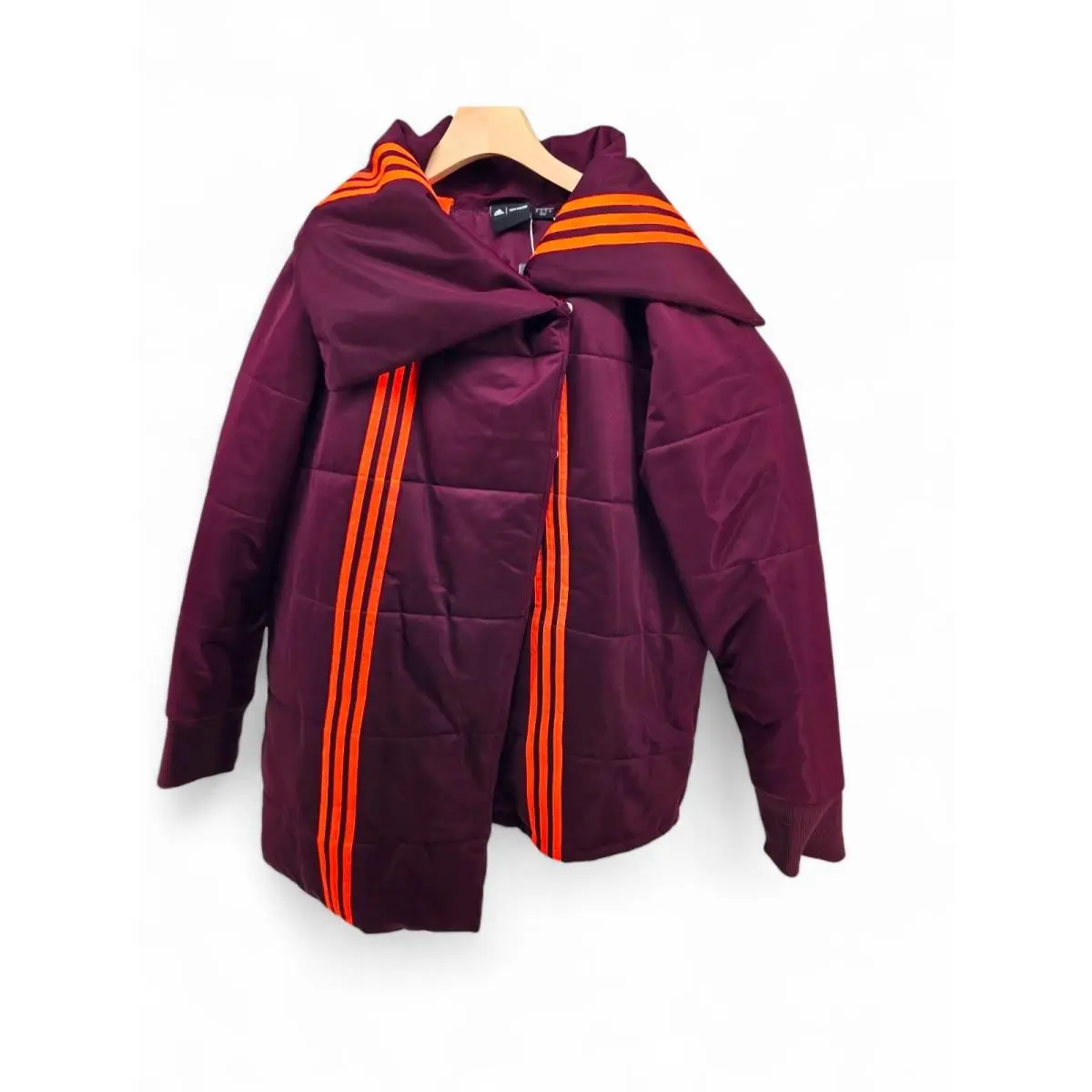 x Ivy Park Beyonce Asymmetrical Jacket Size Large Maroon Solar Orange by Adidas