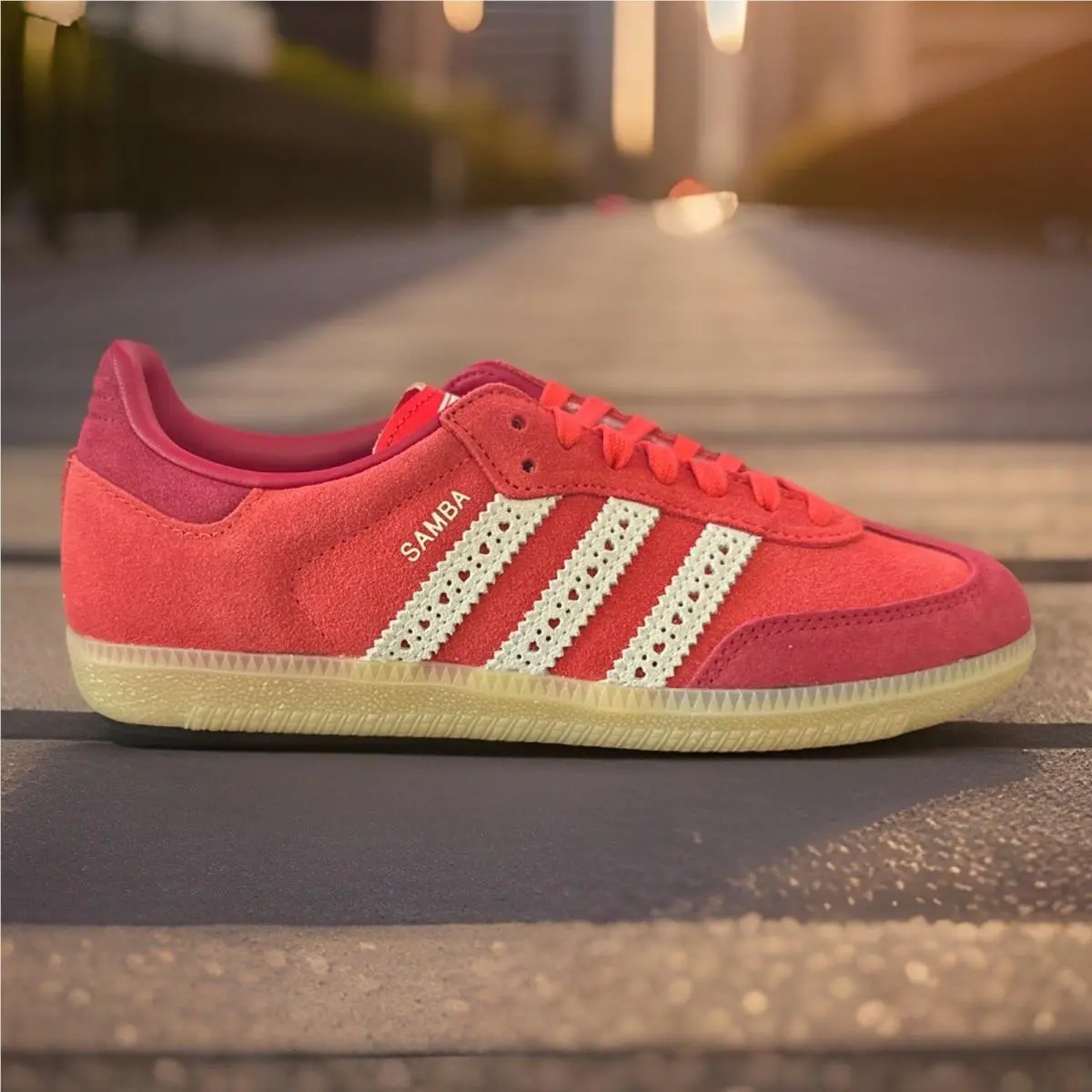 Kids Size 5 Women Size 6.5 Adidas Samba OG Valentines Day Red JS3526
