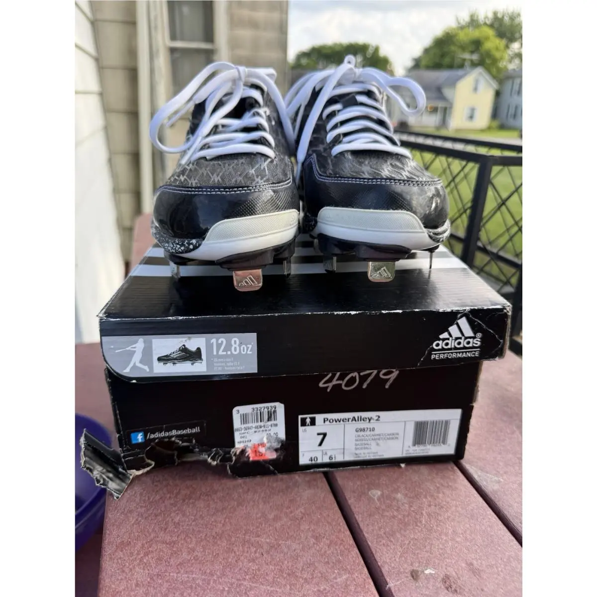 Adidas Power Alley 2 Metal Cleats Mens Size 7 Baseball G98710