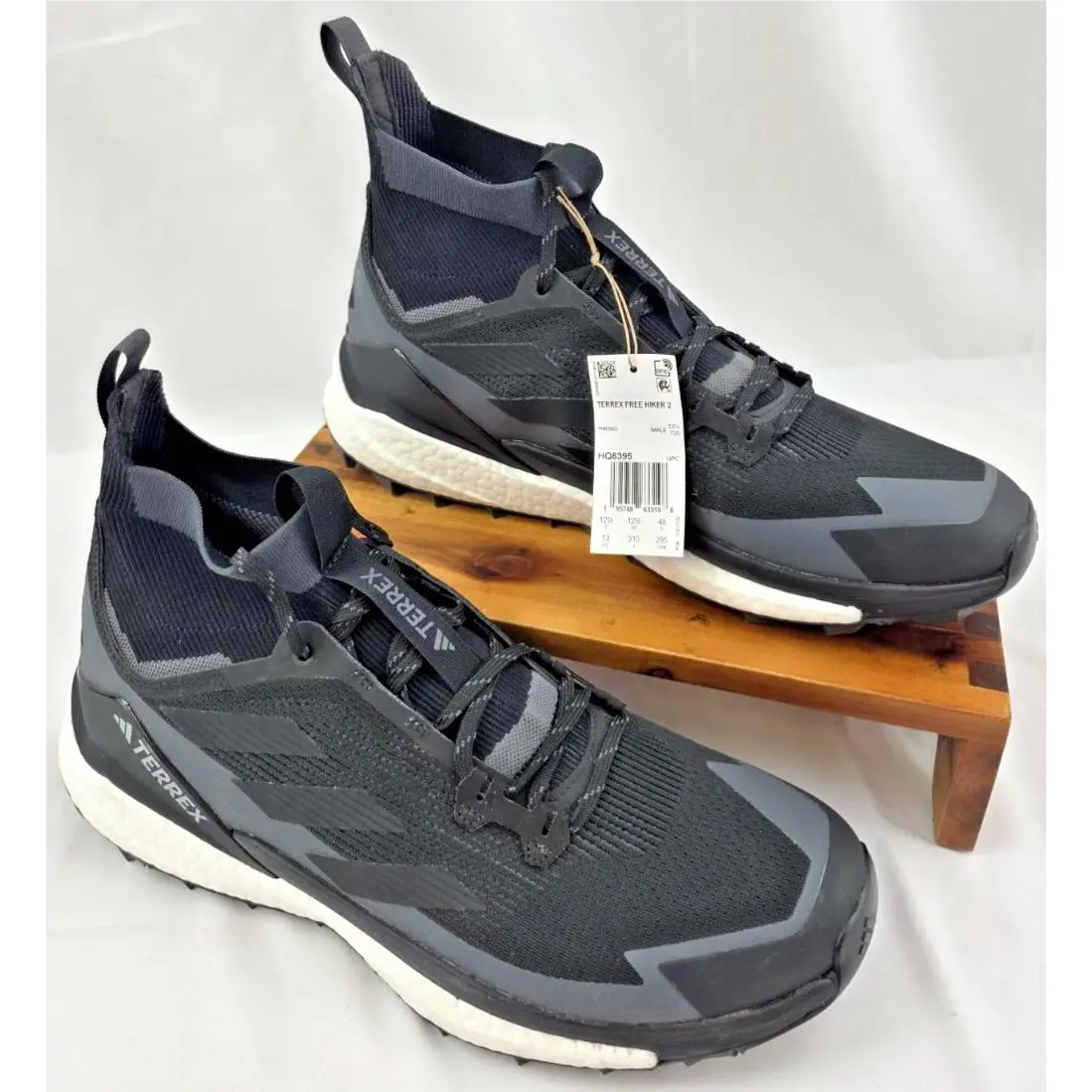 Adidas Terrex Free Hiker 2 Boost Continental Mens 13 HG8395 Black Gray