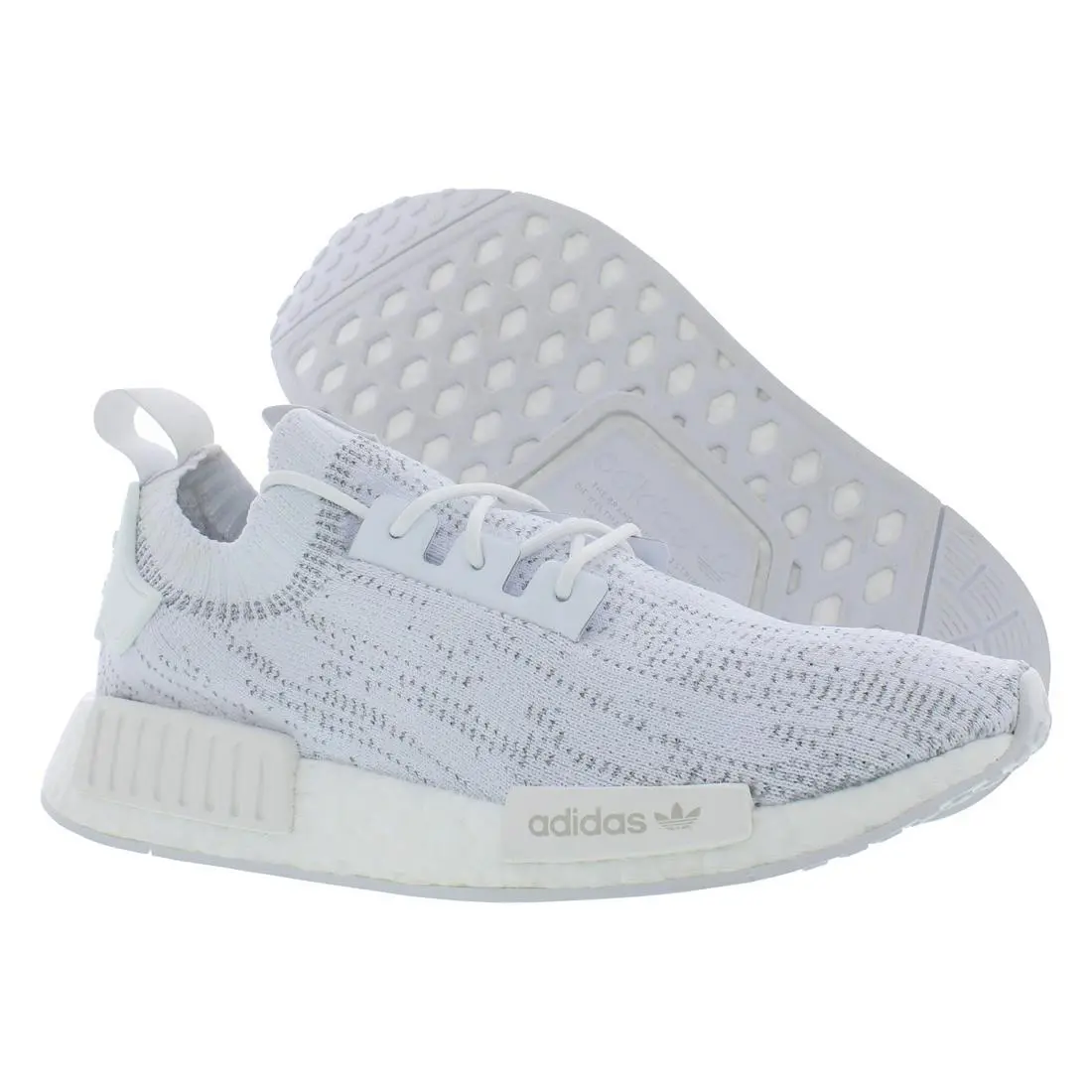 Adidas Nmd R1 Primeknit Mens Shoes Size 14 Color: Cloud White/cloud White/grey - Cloud White/Cloud White/Grey One, Main: White