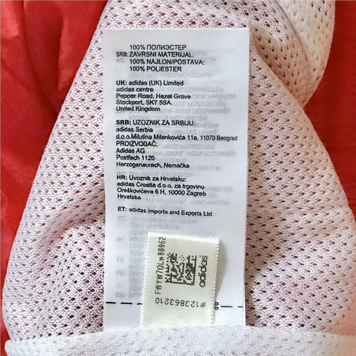 Adidas clothing - Red (UPC: 0193105366635) 7