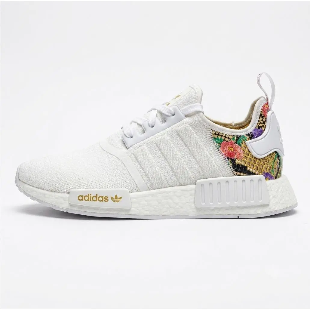 Size 8 Women Adidas NMD_R1 Running Shoes Floral Print White FX0826
