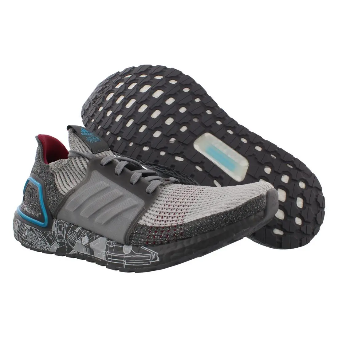 Adidas Ultraboost 19 SW Mens Shoes Size 5 Color: Grey Five/grey Two/bright Cyan
