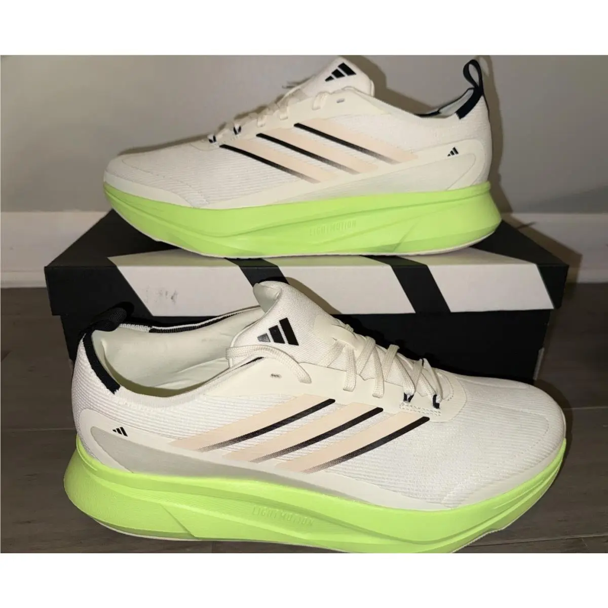 Joglt Running Shoes Men`s 14 White Yellow Sneaker JR0869 by Adidas