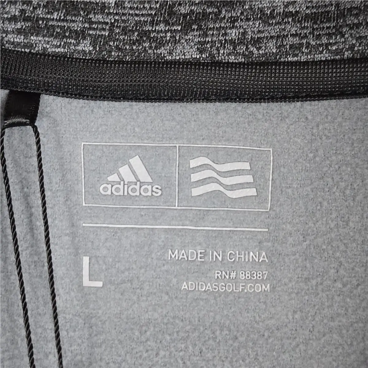 Adidas clothing - wind water golf casual trefoil jacket windbreaker pullover performance 1/4 quarter zip clima lite men`s size long sleeves sweatshirt performance windshirt gray space dye heather - Gray 8